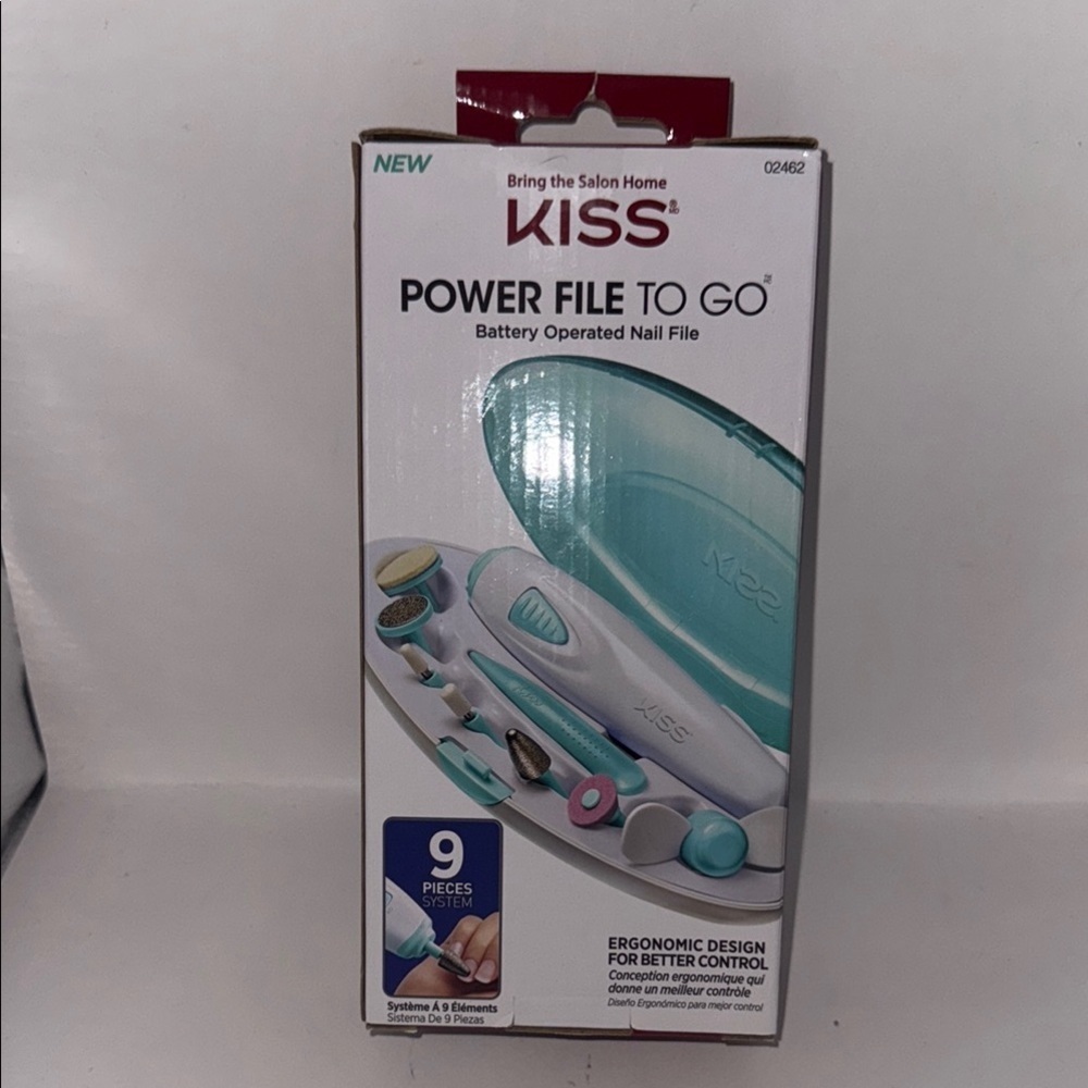 Kiss Power File To Go Nail Kit - White and Teal